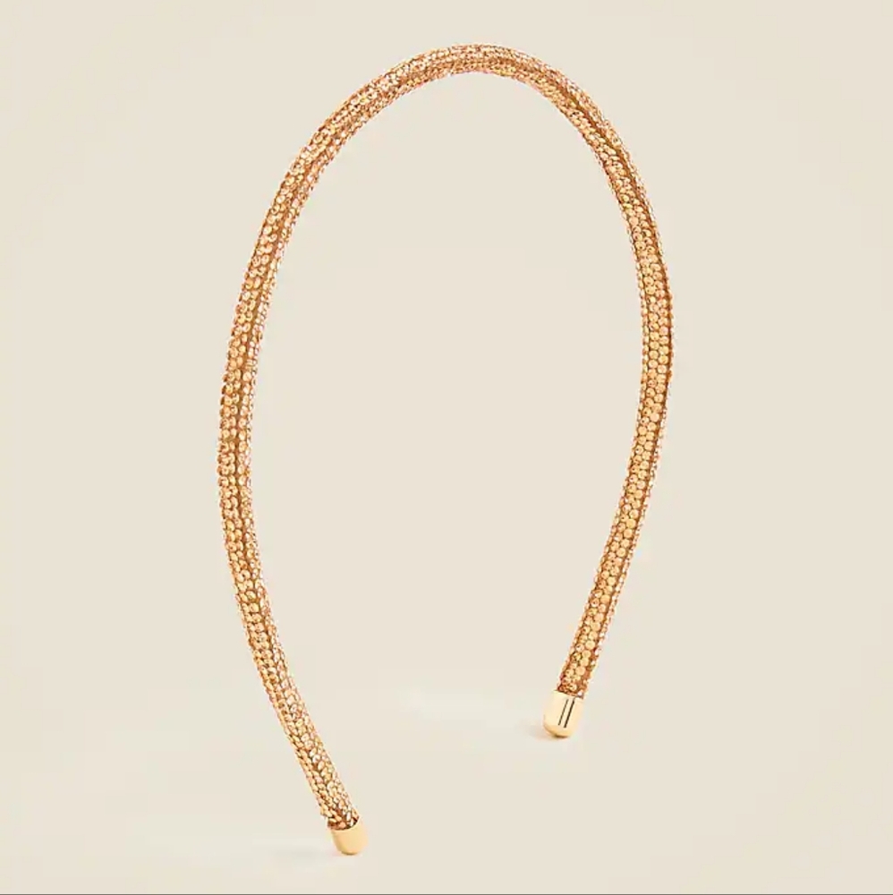 Crewcuts Girls Crystal Headband, Gold